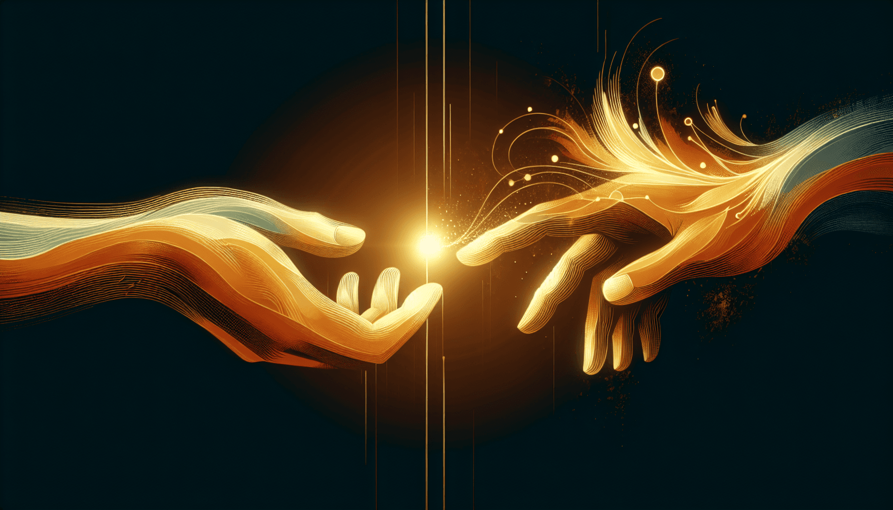 Two hands reaching toward each other with a warm golden glow, symbolizing trust being rebuilt
