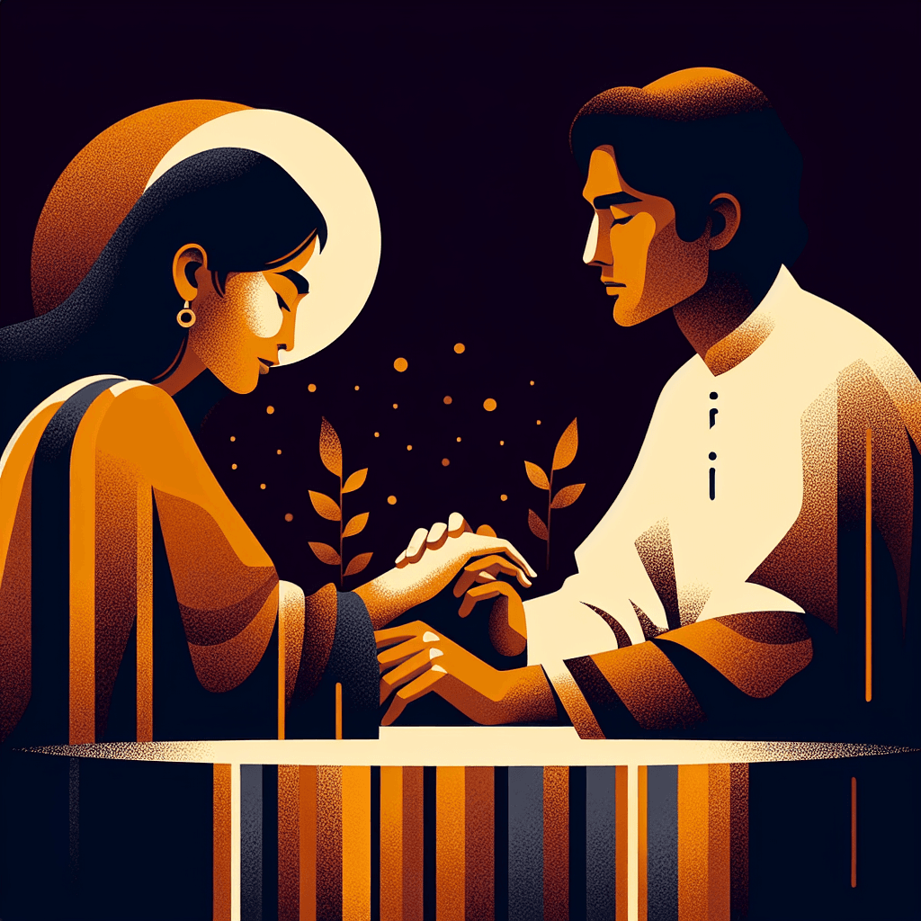 Two people holding hands, showing emotional vulnerability and connection