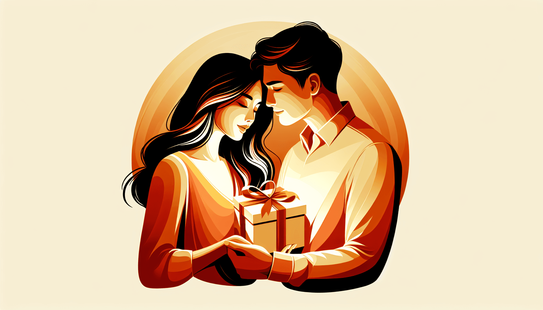 A couple sharing a tender moment expressing love